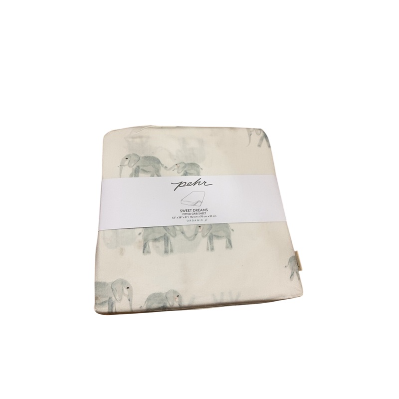 Pehr Fitted Crib Sheet, Follow Me Elephant