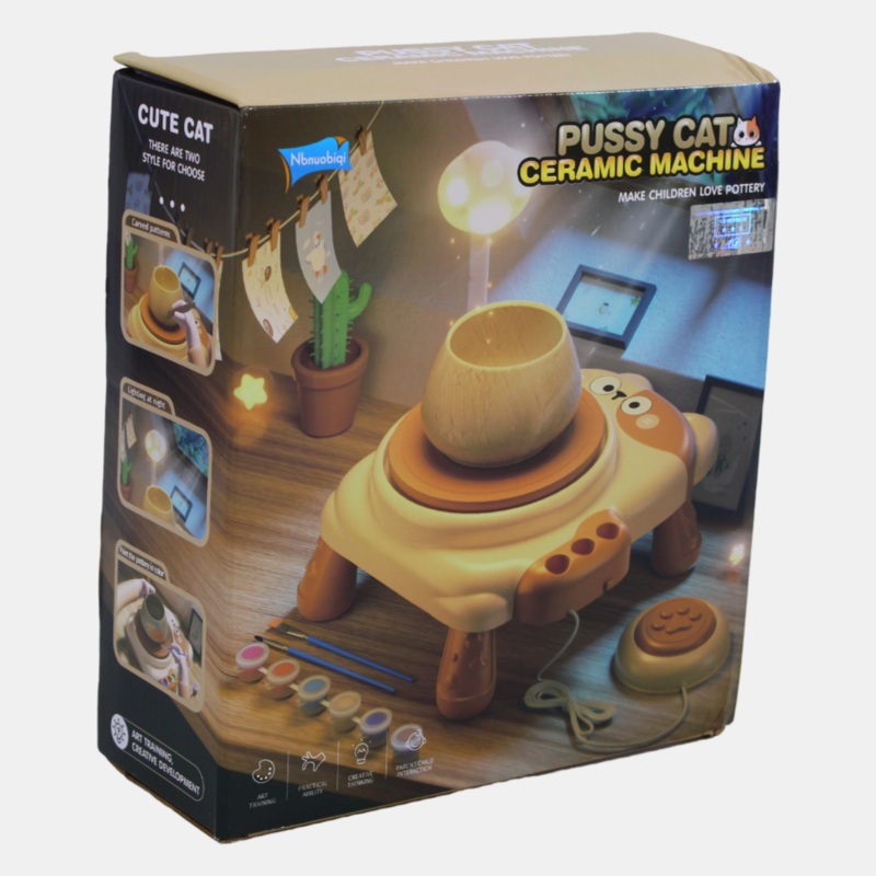 Pussy Cat Ceramic Machine  Mini Pottery Wheel & Sculpting Set