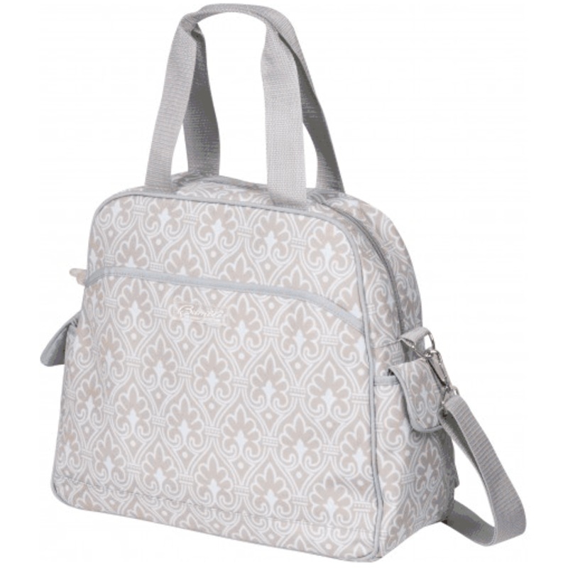 The Bumble Collection Brittany Diaper Bag - Blue Filagree