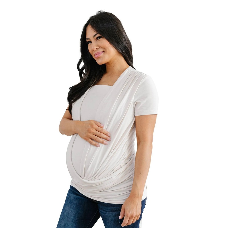 Bump & Beyond T-Shirt Wrap Baby Carrier - Ivory - S