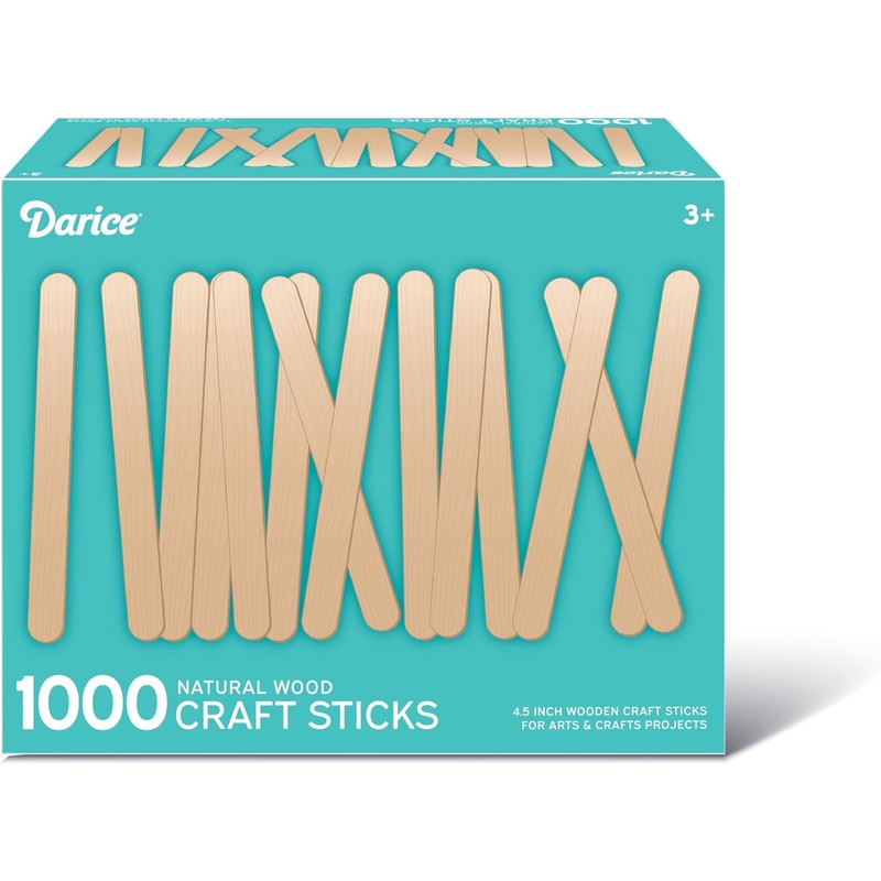 CRAFT STICKS NATURAL WOOD 1000