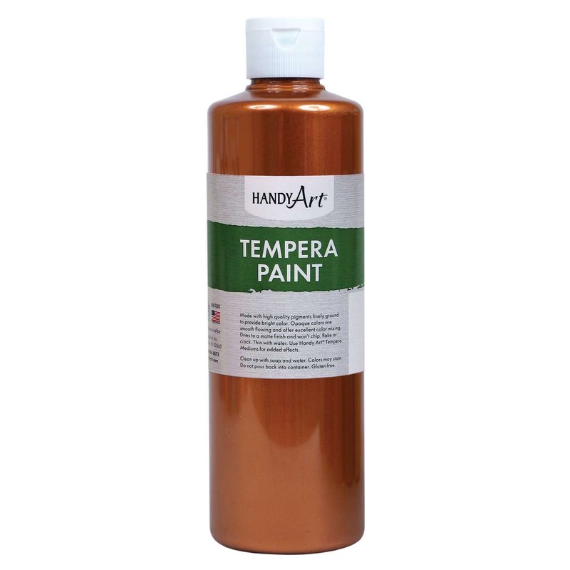 Handy Art Metallic Tempera Paint, 16 oz., Copper