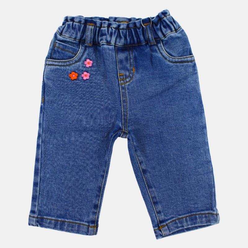 Mini Flowers Baby Girls Jeans