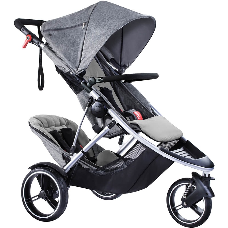 Phil & Teds Dash Double Stroller - Grey