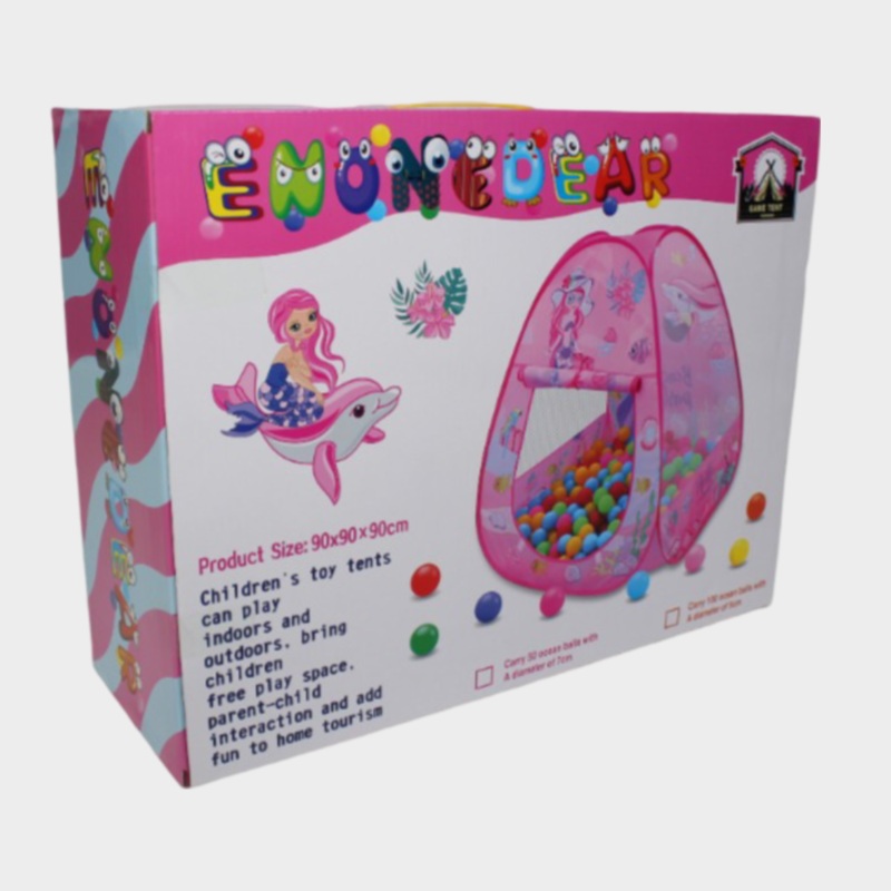 Play Kids Tent  Multi-Shape & Multi-Drawings with 50 Balls