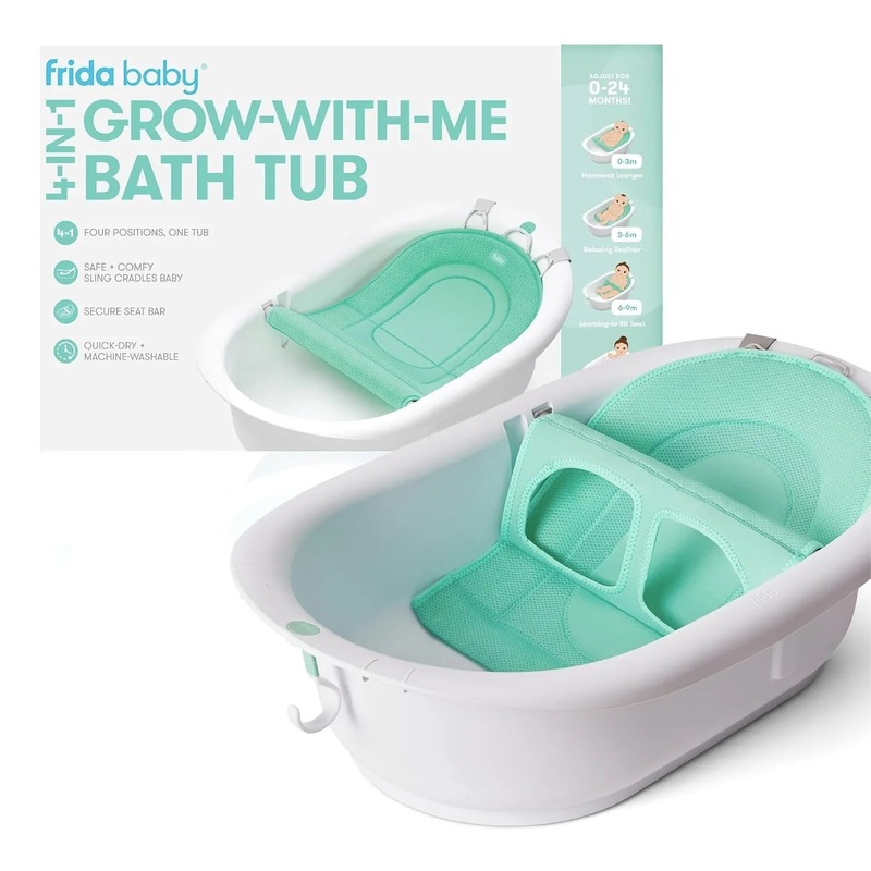 4-in-1 Grow-with-Me Baby Bathtub (See Description)