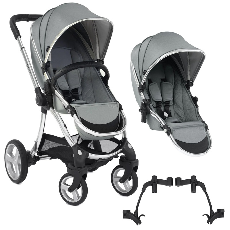 egg2 Double Stroller, Monument Grey