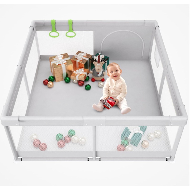 Flying Fish Playpen, 47 x 47, Gray