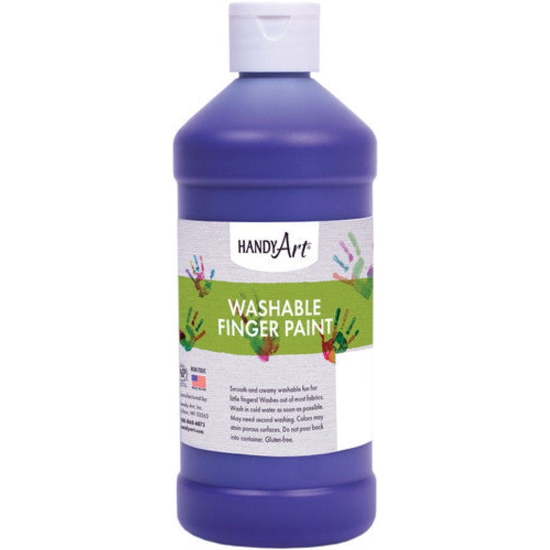 Handy Art Washable Finger Paint, 16 oz., Violet
