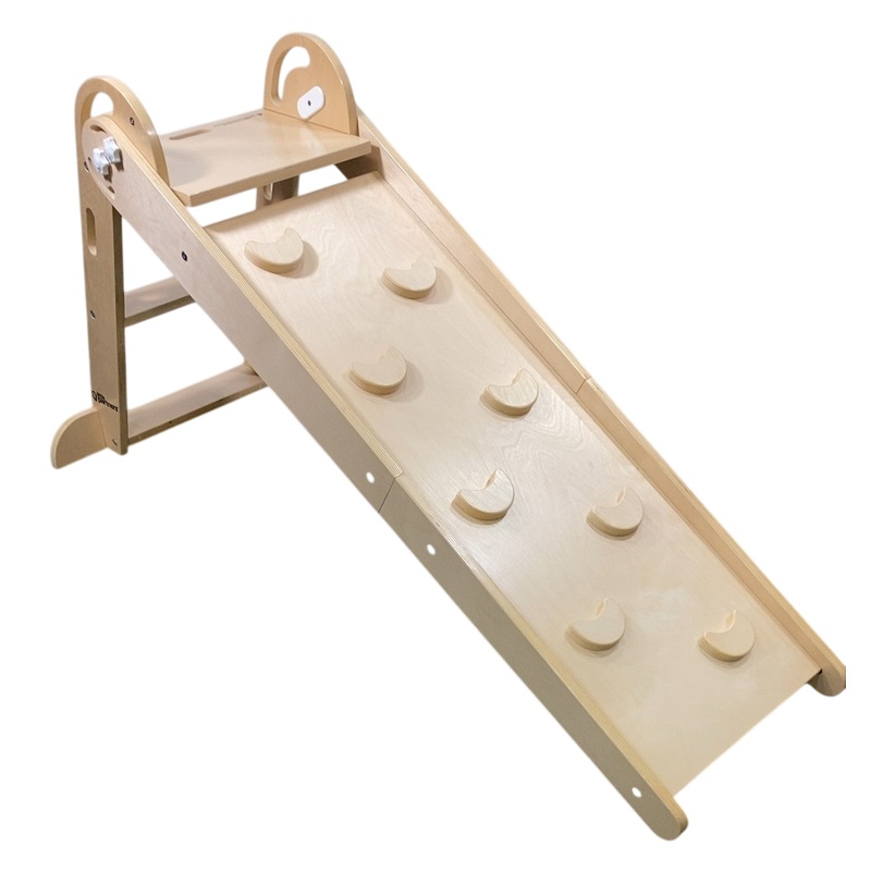 Little Partners 2-in-1 Folding Learn 'N Slide, Natural
