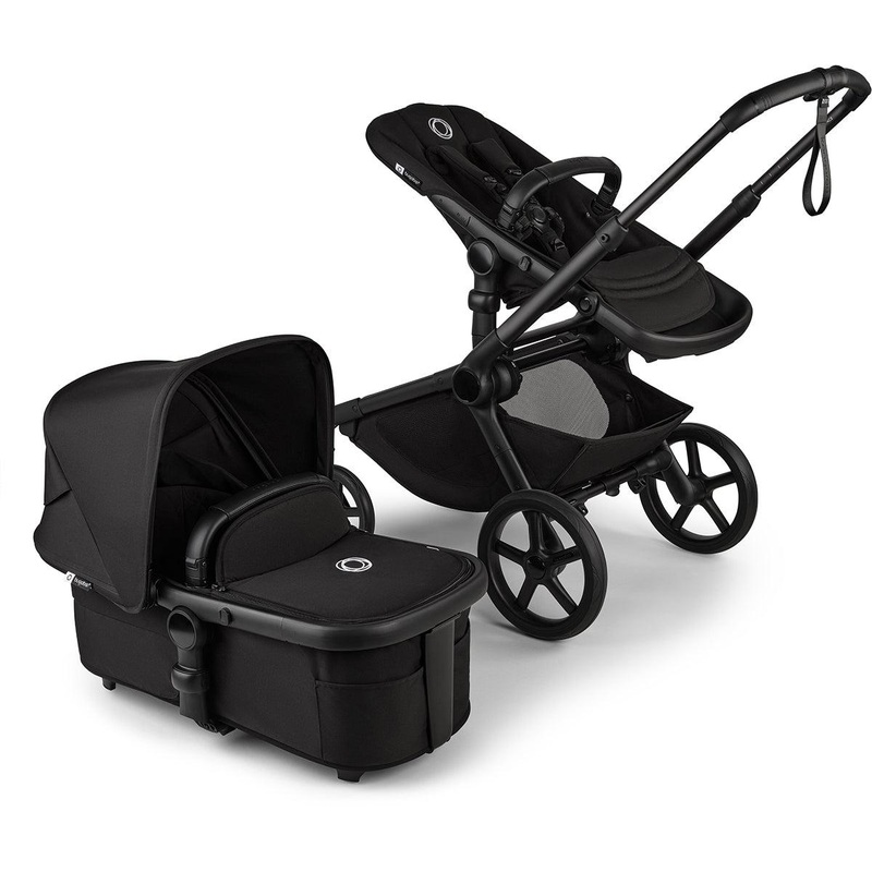 Bugaboo OPEN BOX Kangaroo Complete Single-to-Double Stroller - Black / Midnight Black / Midnight Black