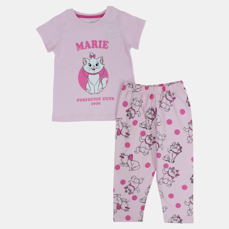 Girls Cotton Pajama Set - Marie the Cat Design
