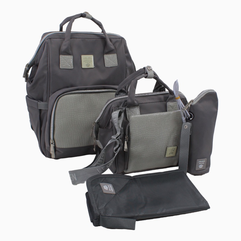 Lequeen Diamond 7TH Special Edition Soft Waterproof Original Diaper Bag - Grey