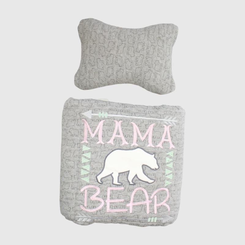 Mama Bear Baby Blanket + Pillow