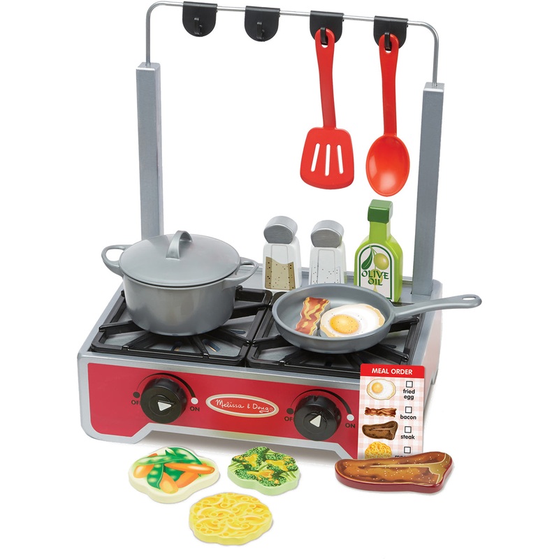 Melissa & Doug Deluxe Wooden Cooktop Set
