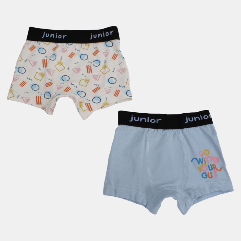 Boys Cotton Boxer Shorts   (Pack of 2)
