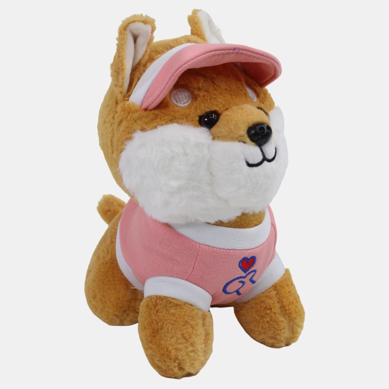 Corgi Plush Toy  22cm - Pink Outfit