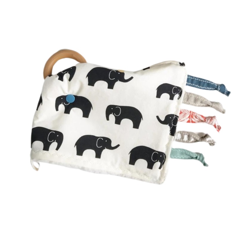 The Bird + Elephant - Handmade Soft Sensory Crinkle Toy - Elephant