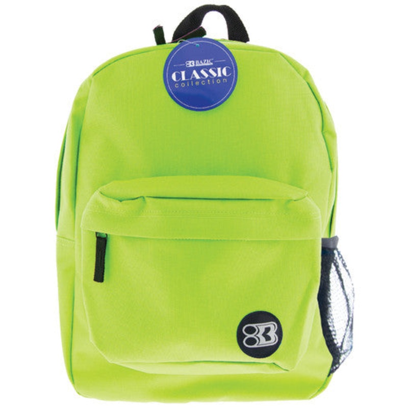 BAZIC 17" Classic Backpack, Lime Green