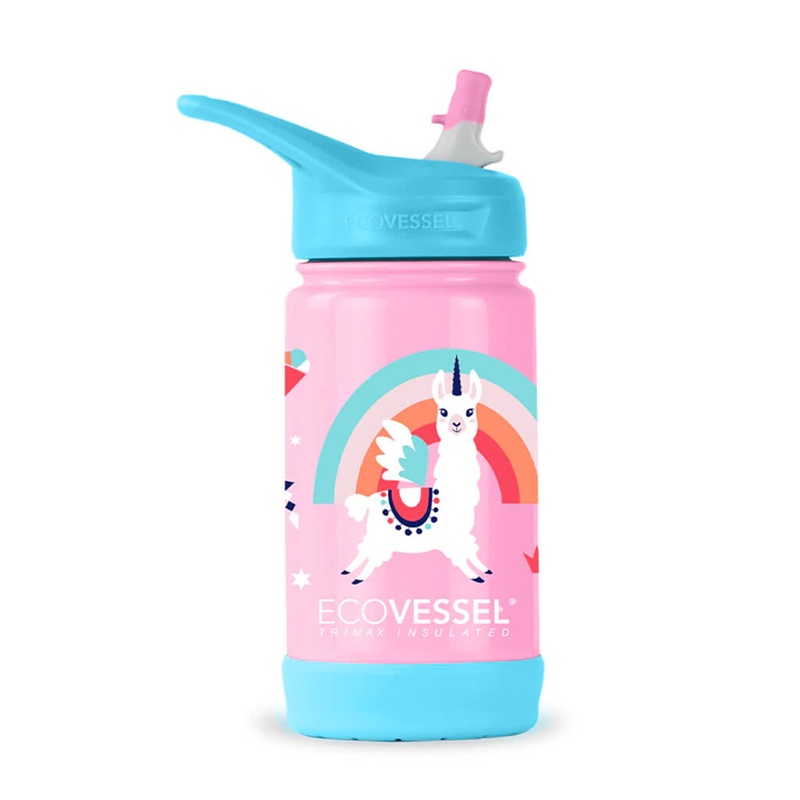 EcoVessel Insulated Stainless Steel Kids Bottle Llama