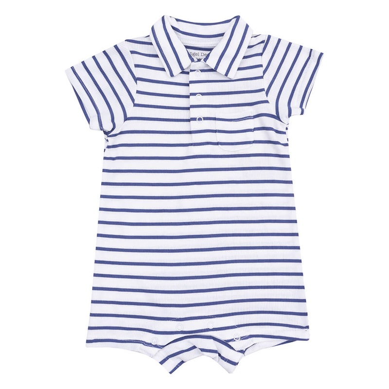 Polo Shortie - Stripe Vintage Blue