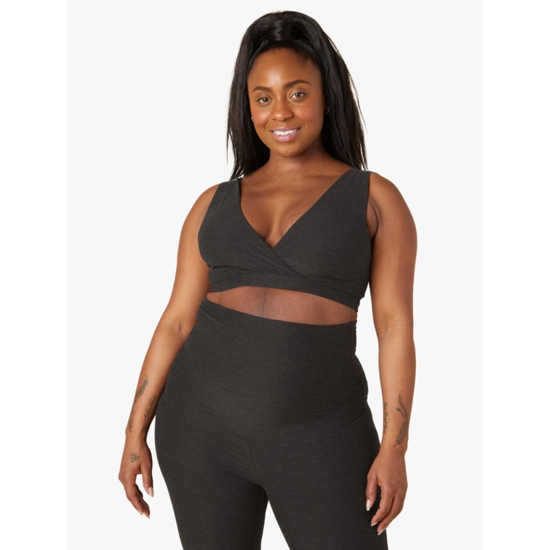 Criss Crossover Maternity Nursing Bra - Darkest Night