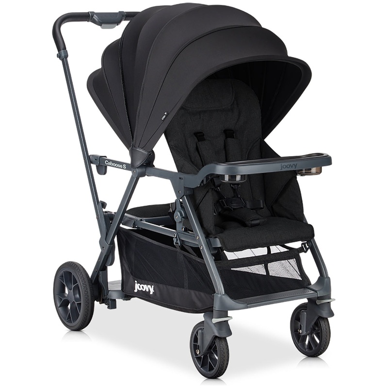 Joovy Caboose S with 1 Seat Sit And Stand Double Stroller - Black Melange