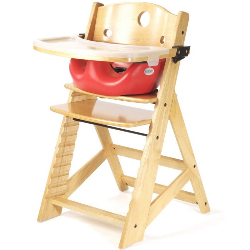 Keekaroo Height Right High Chair & Infant Insert - Natural/Cherry