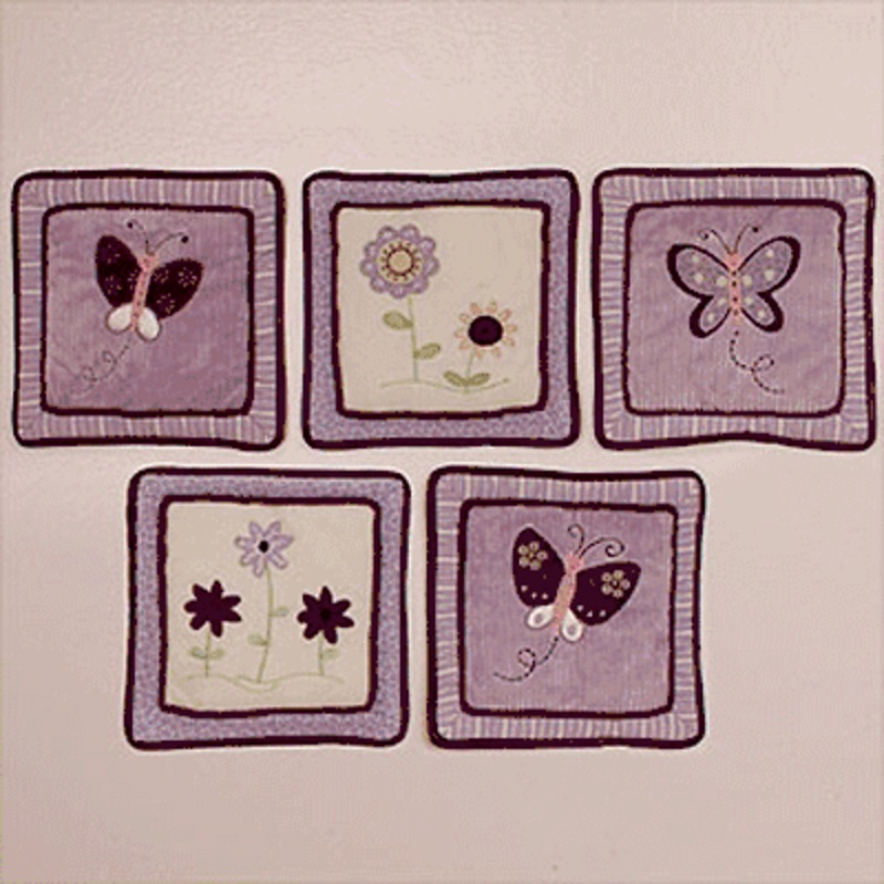 KidsLine Lilac Garden Wall Hanging - Set of 5