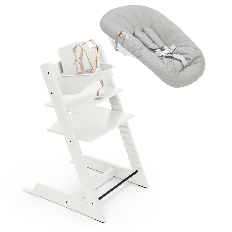 Stokke Tripp Trapp High Chair2 and Newborn Set - White / Grey