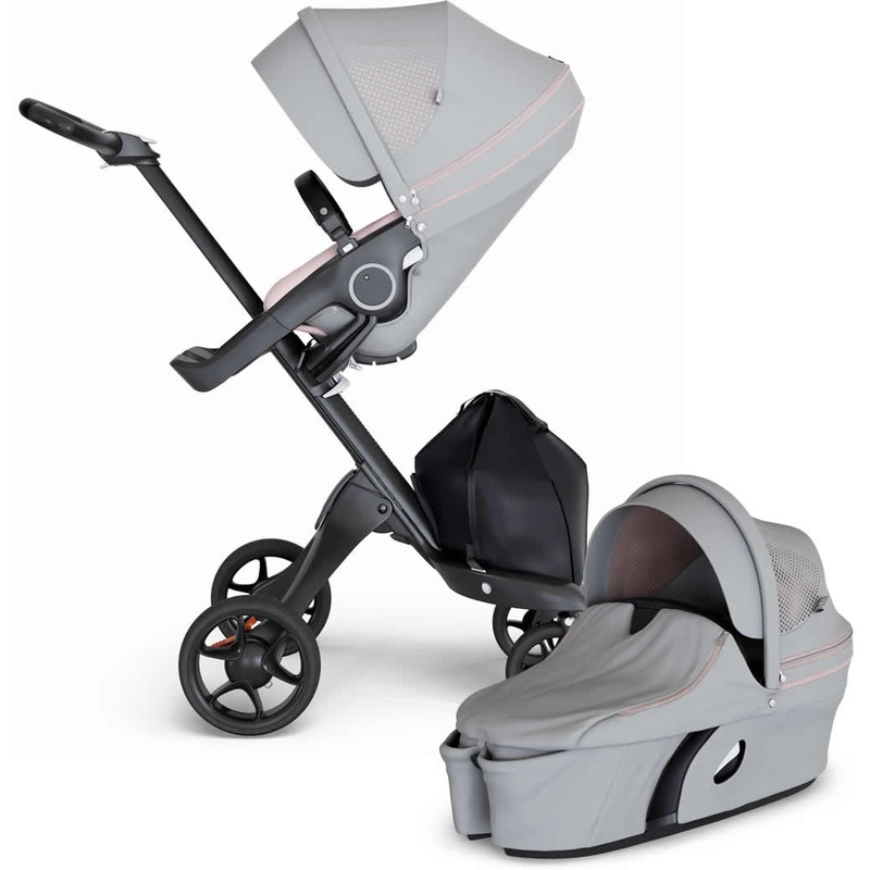 Stokke Xplory 6 Stroller & Carrycot - Athleisure Pink/Black/Black