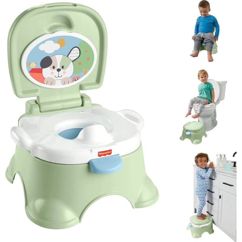 Toddler Toilet 3-in-1 Puppy Perfection Potty Training Seat and Step Stool (See Description)