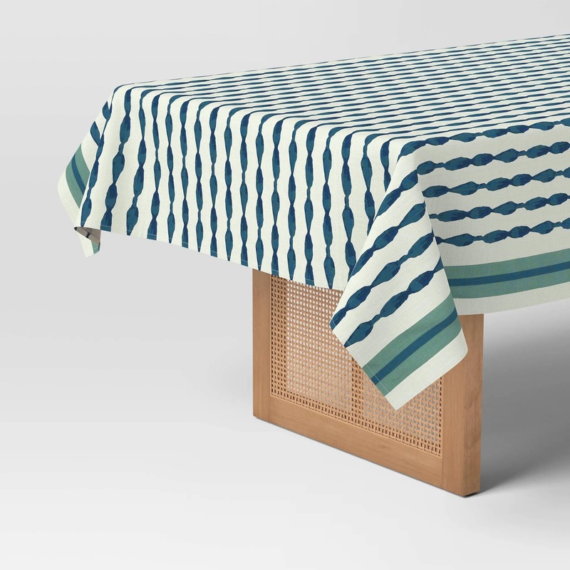 Coastal Tablecloth Blue Striped - Threshold