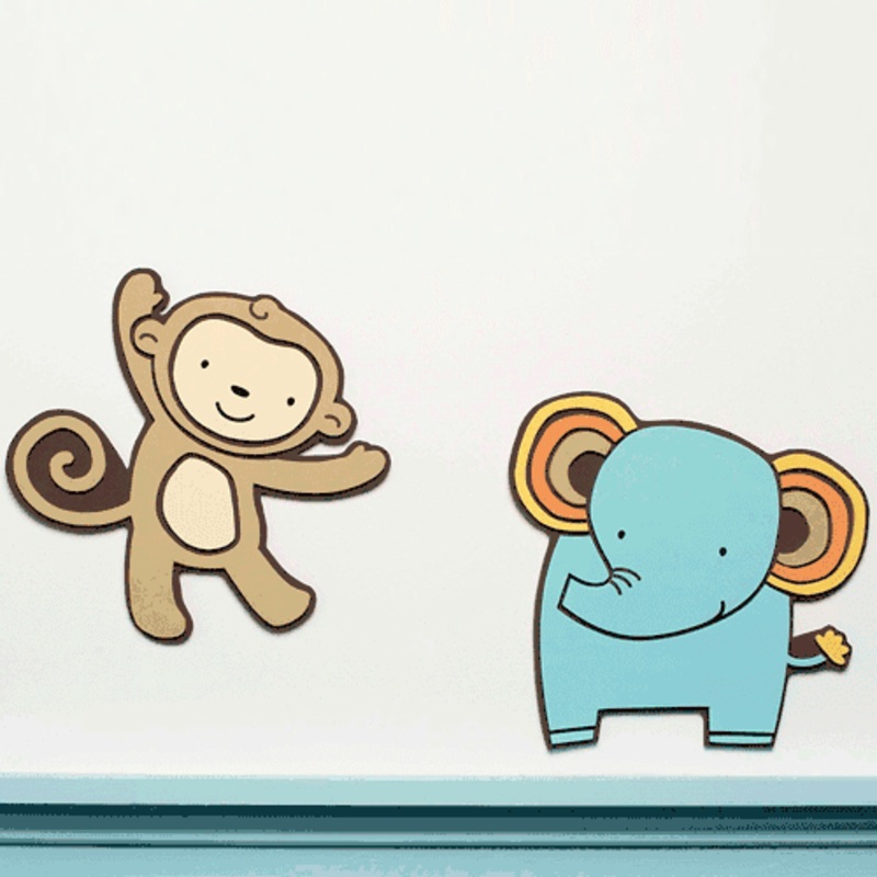 Little Miss Silly Safari 2 Piece Wall Art