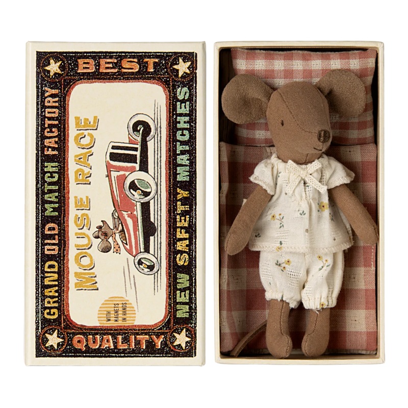 Maileg Big Sister Mouse In Matchbox - Pyjamas