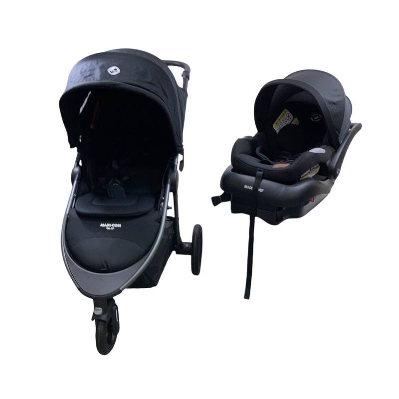 Maxi-Cosi Gia XP 3-Wheel Travel System with Mico Luxe Car Seat, 2023, Midnight Black