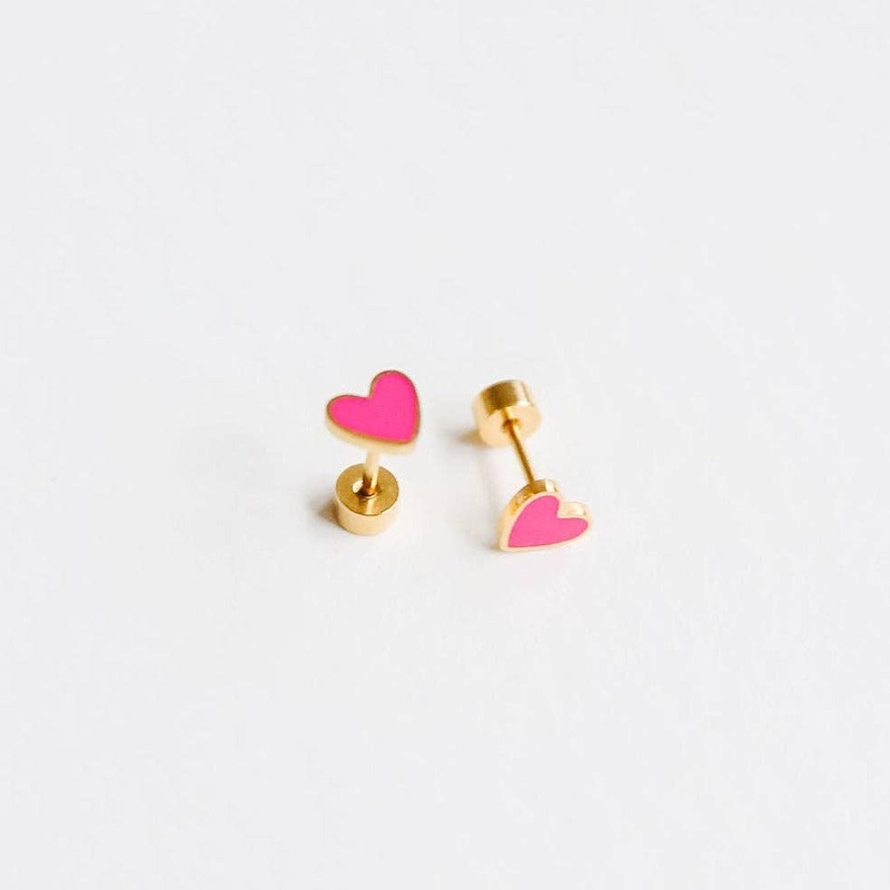 Pip Pop Post Neon Heart Earring