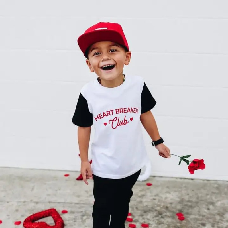 Heart Breaker Club Valentines Day Tee - White + Black