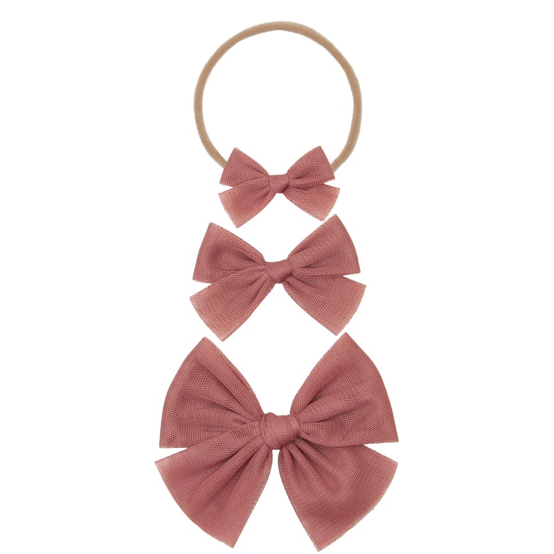 Tulle Bow - Rose Headband