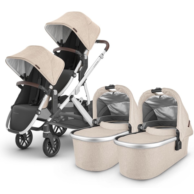 UPPAbaby VISTA V2 Twin Double Stroller Bundle with Rumble Seat V2+ - Declan