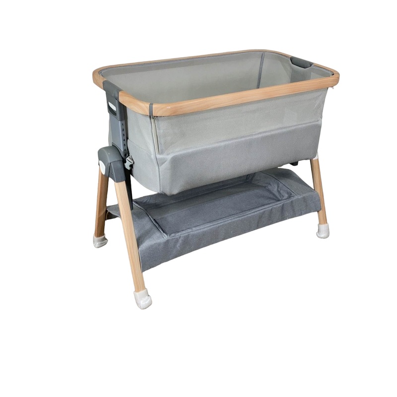 Venice Child California Dreaming Portable Bedside Bassinet, Grey/Wood
