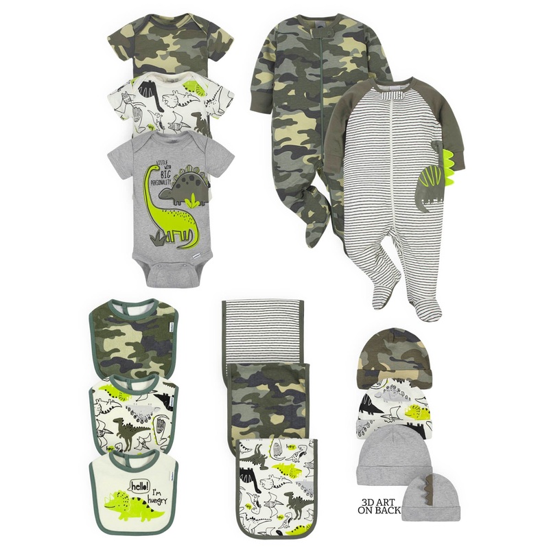 14-Piece Baby Boys Dino Clothing & Accessories Bundle