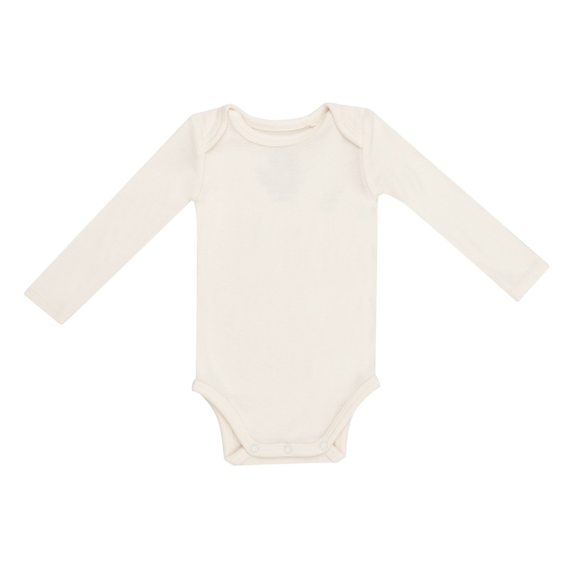 Angel Dear - Long Sleeve Ribbed Bodysuit - Sugar Swizzle