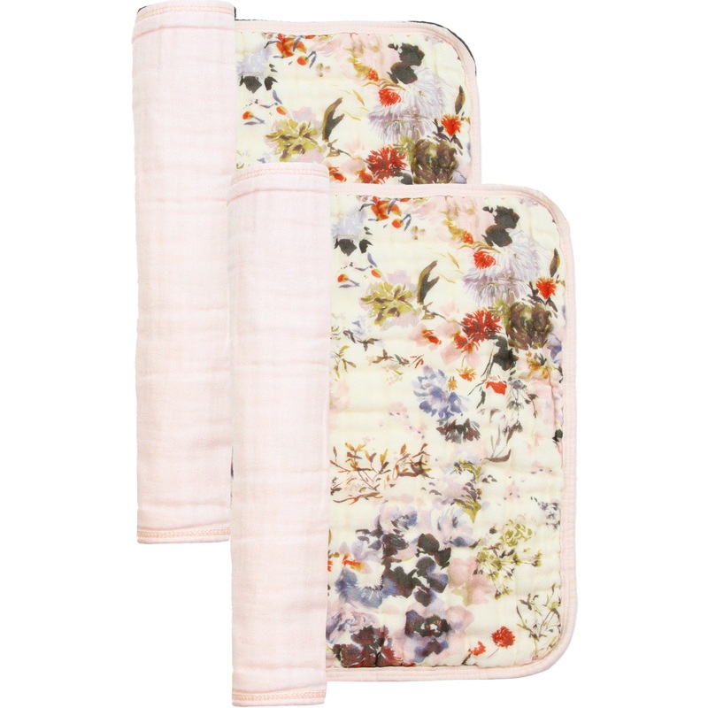Cloud Muslin Burp Cloth 2 Pack - Nellie/Blush