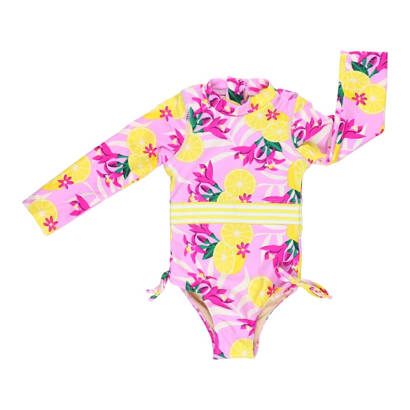 SHC Long sleeve Swimsuit Tropical Lemons