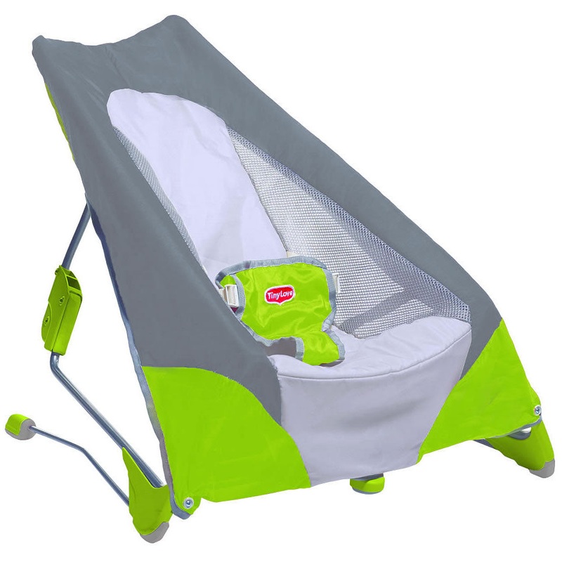 Tiny Love Take Along Baby Bouncer - Grey/Green