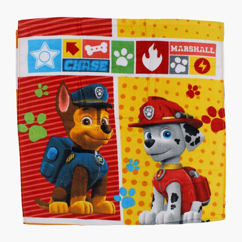 Boys Beach Towel  Yellow with Paw Patrol Print (60120 cm)