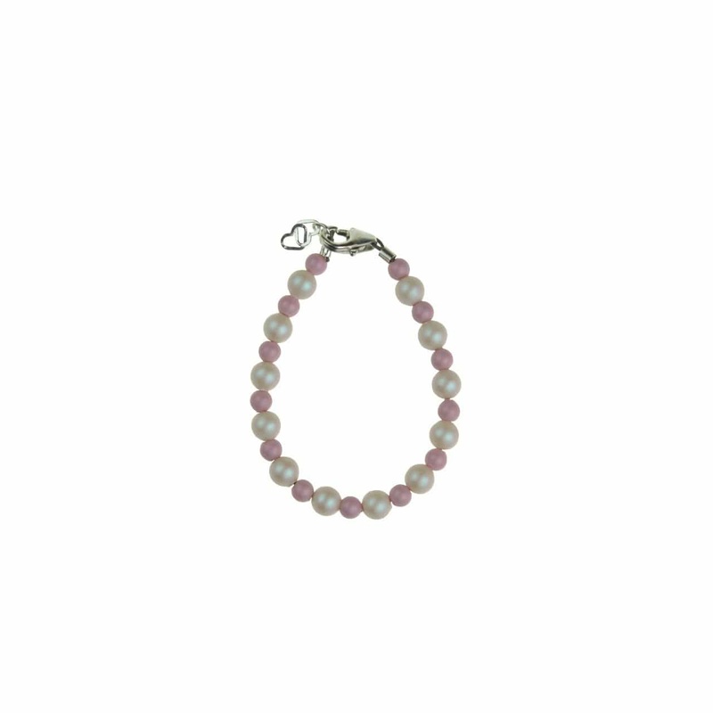Crystal Dream Iridescent and Pink Pearl Bracelet - Medium