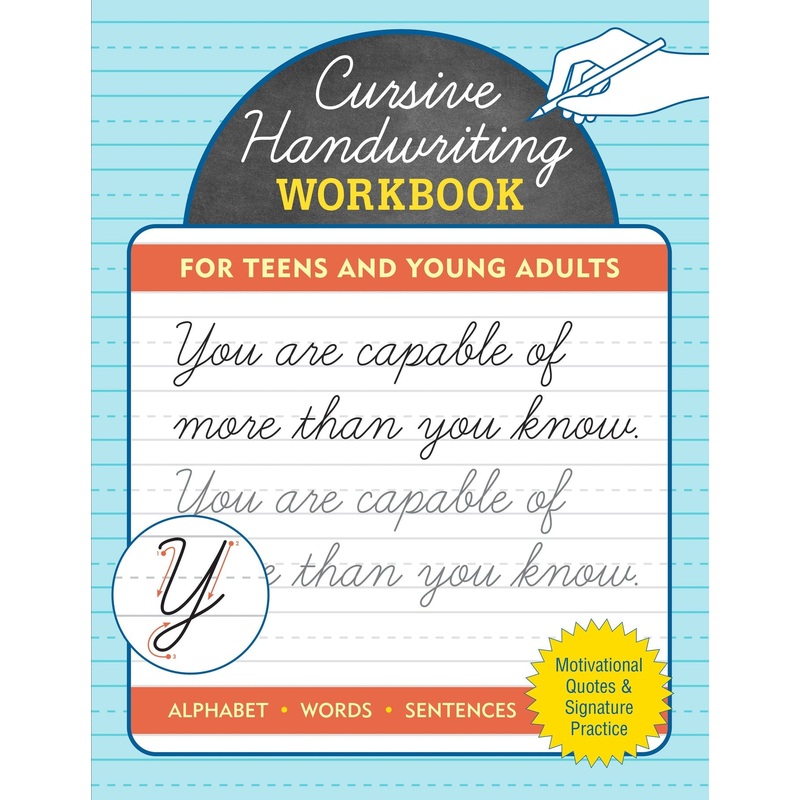 Cursive Handwriting Workbook for Teens and Young Adults