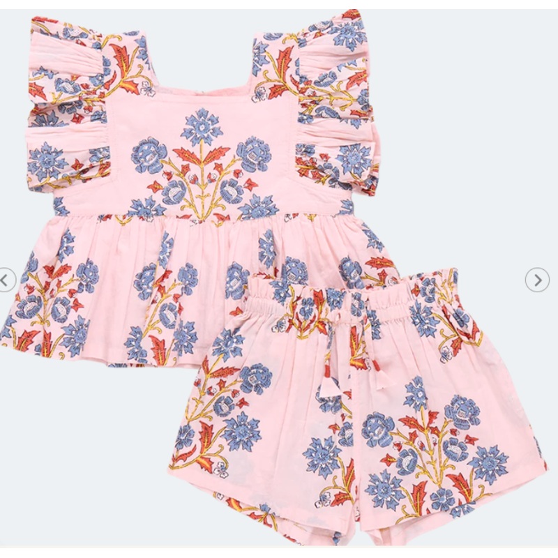 Girls Elsie 2 Piece Set - Pink Provence Floral